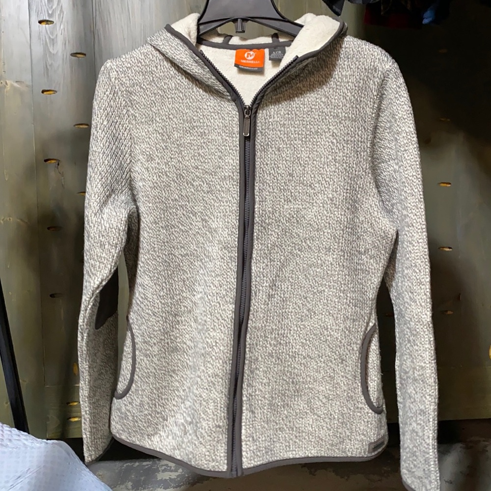 NWOT Merrell Women’s jacket w/elbow patches & hood